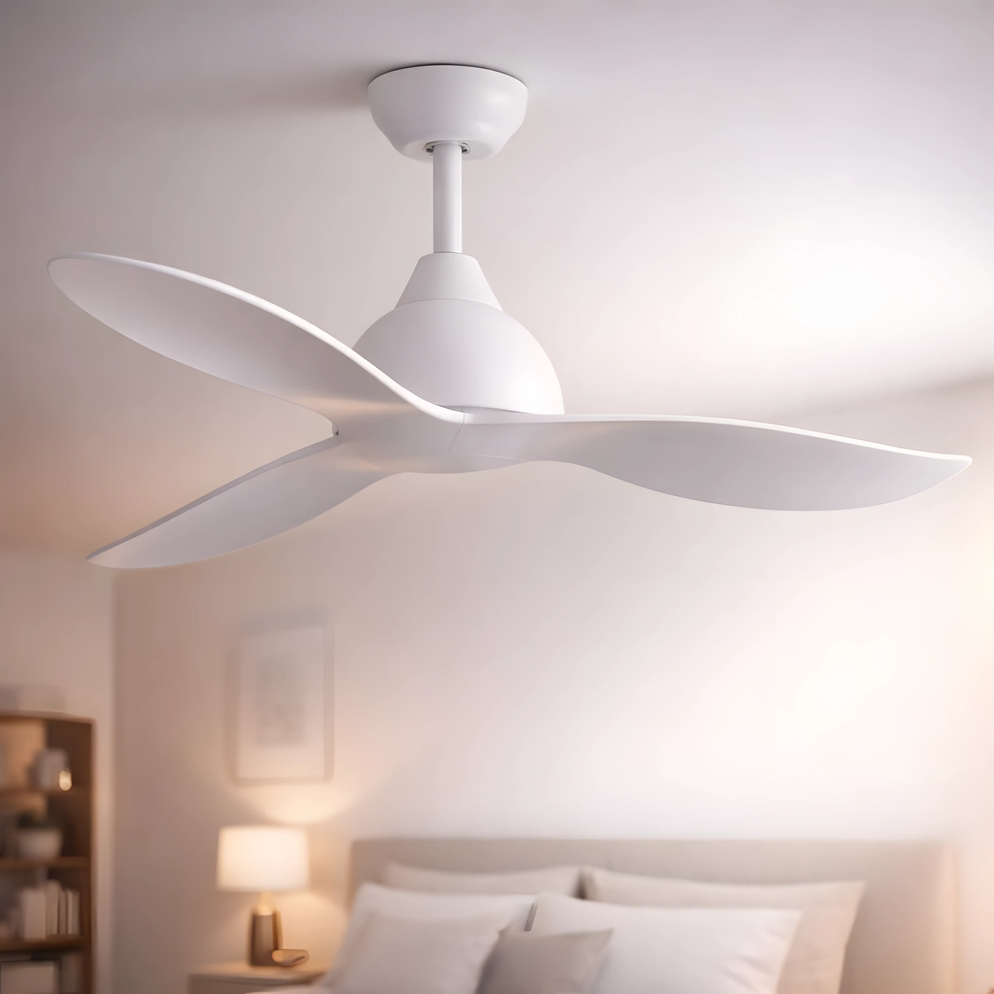 Classic Rounded White ceiling fan product view